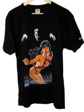 Supreme Vampirella Black Tee Shirt Size Large